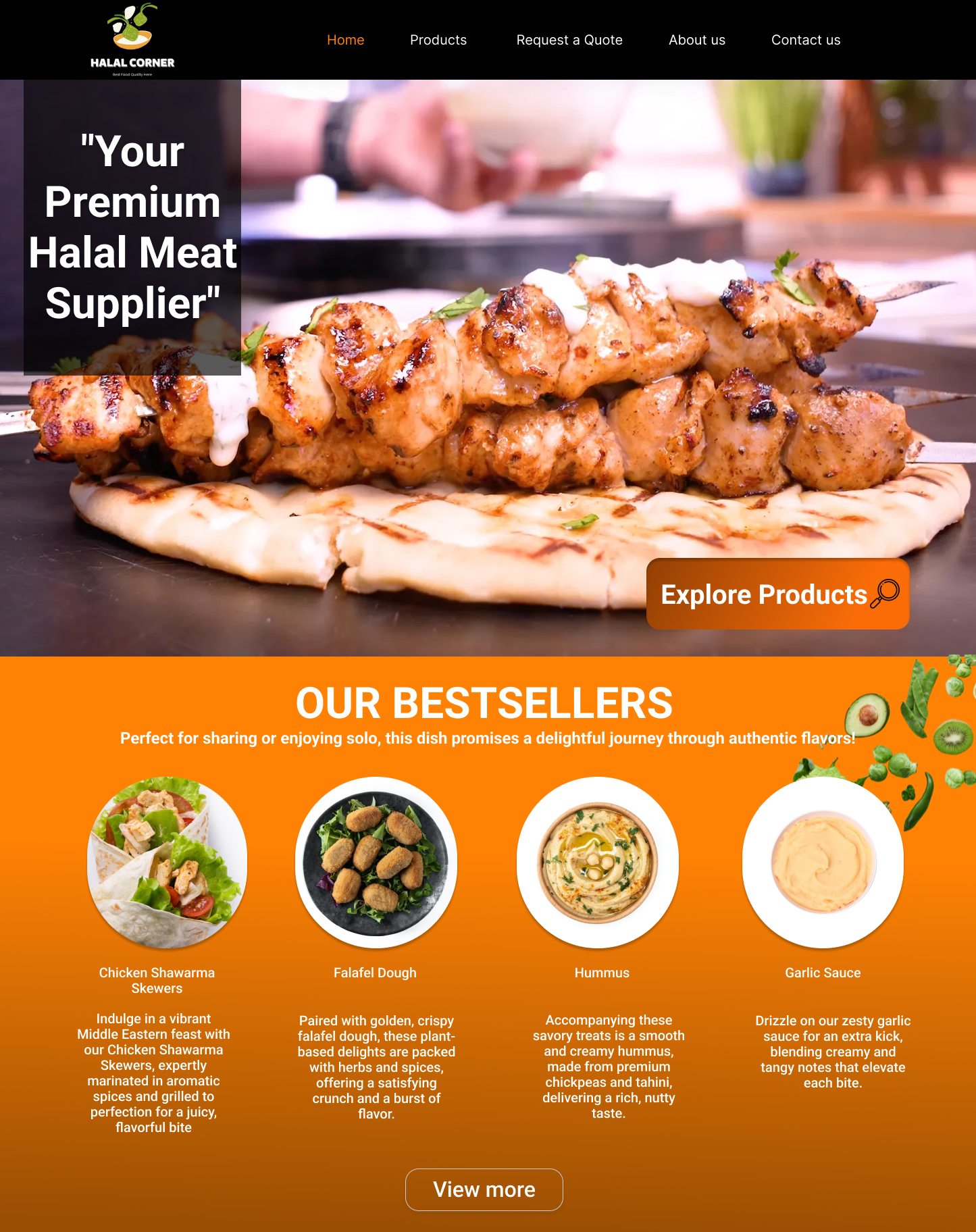Halal Food Website Design graphicdesign ui uidesign uiuxdesign web website websitedesign