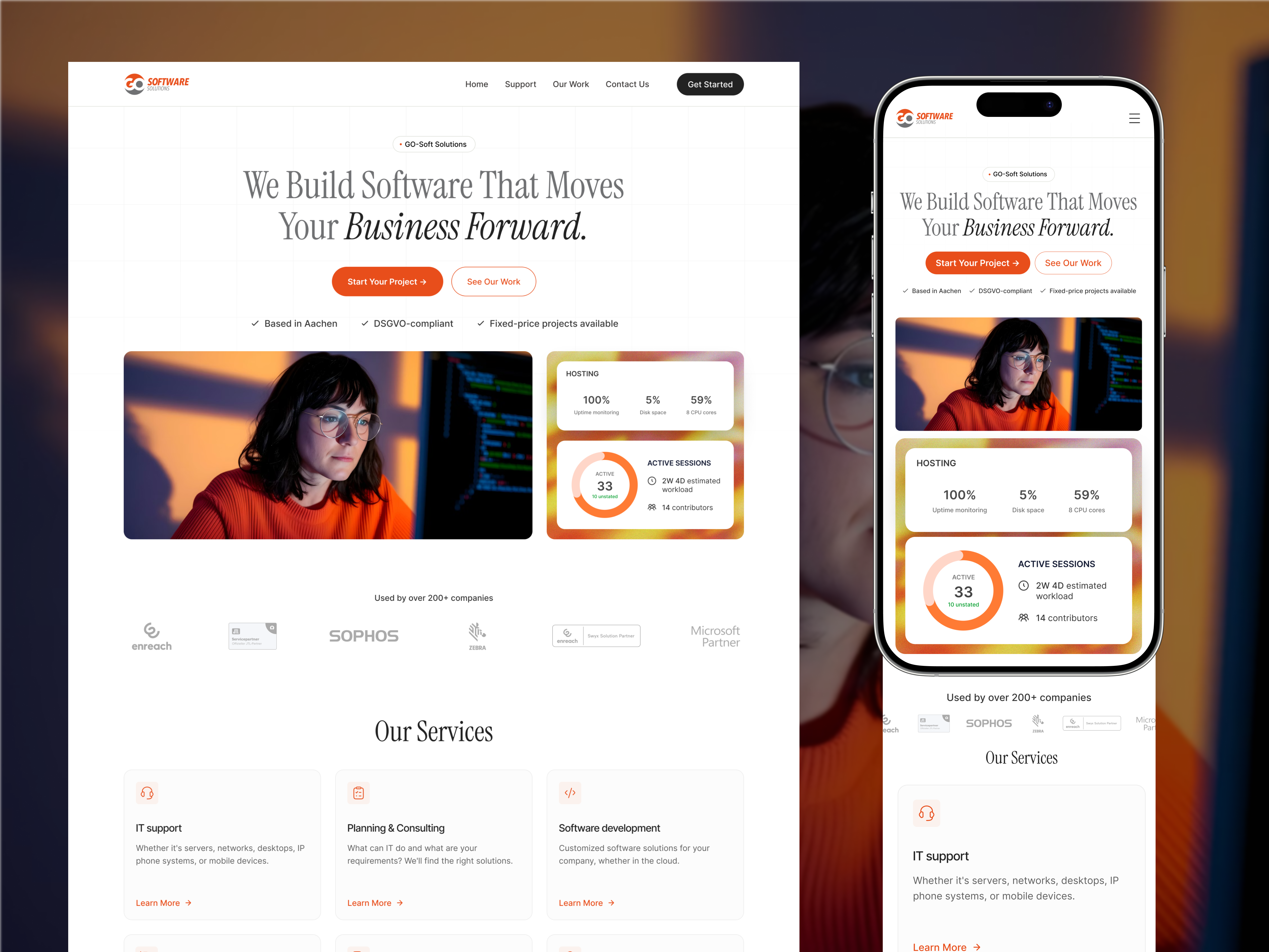 Example of Website Design & Development