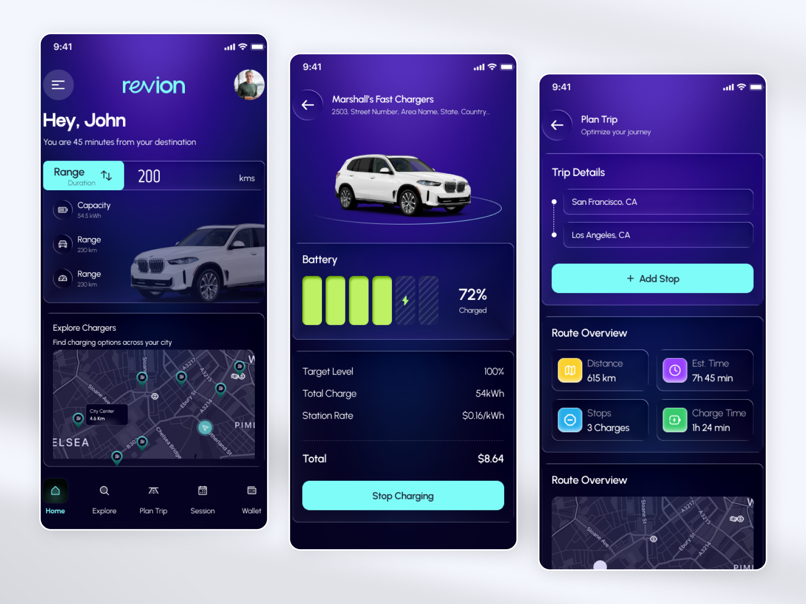 EV Charging App UI appinterface darkui electricvehicleui evchargingapp figmadesign iosappdesign mapsappui mobileui mobileuidesign productdesign