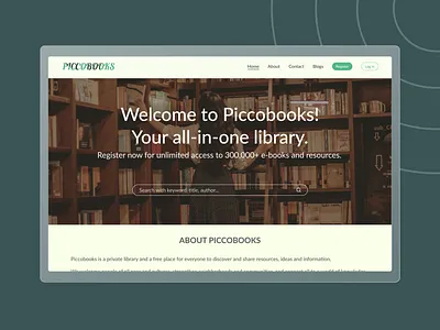 Hero Section for a Library Website design logo ui uiux design ux