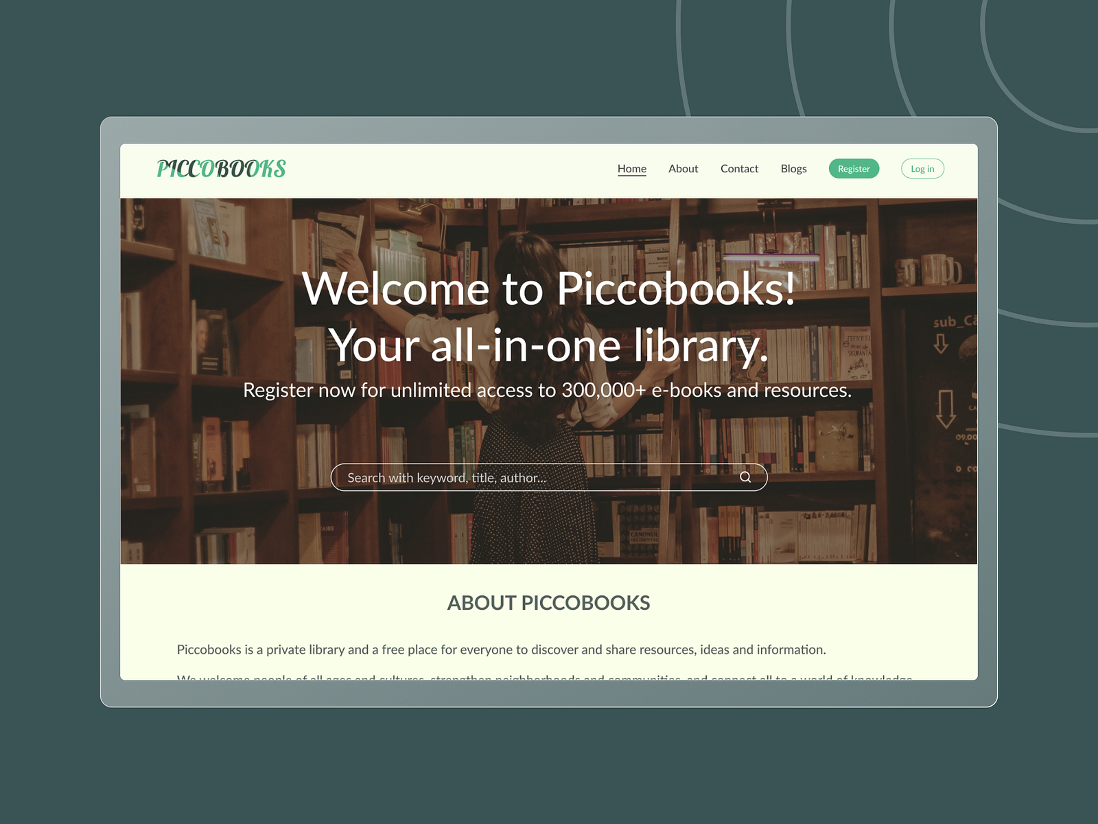 Hero Section for a Library site by Joy Irabor on Dribbble