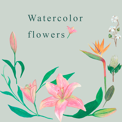 Botanical watercolor botanical branding flowers handpainting illustration painting pattern watercolor wedding