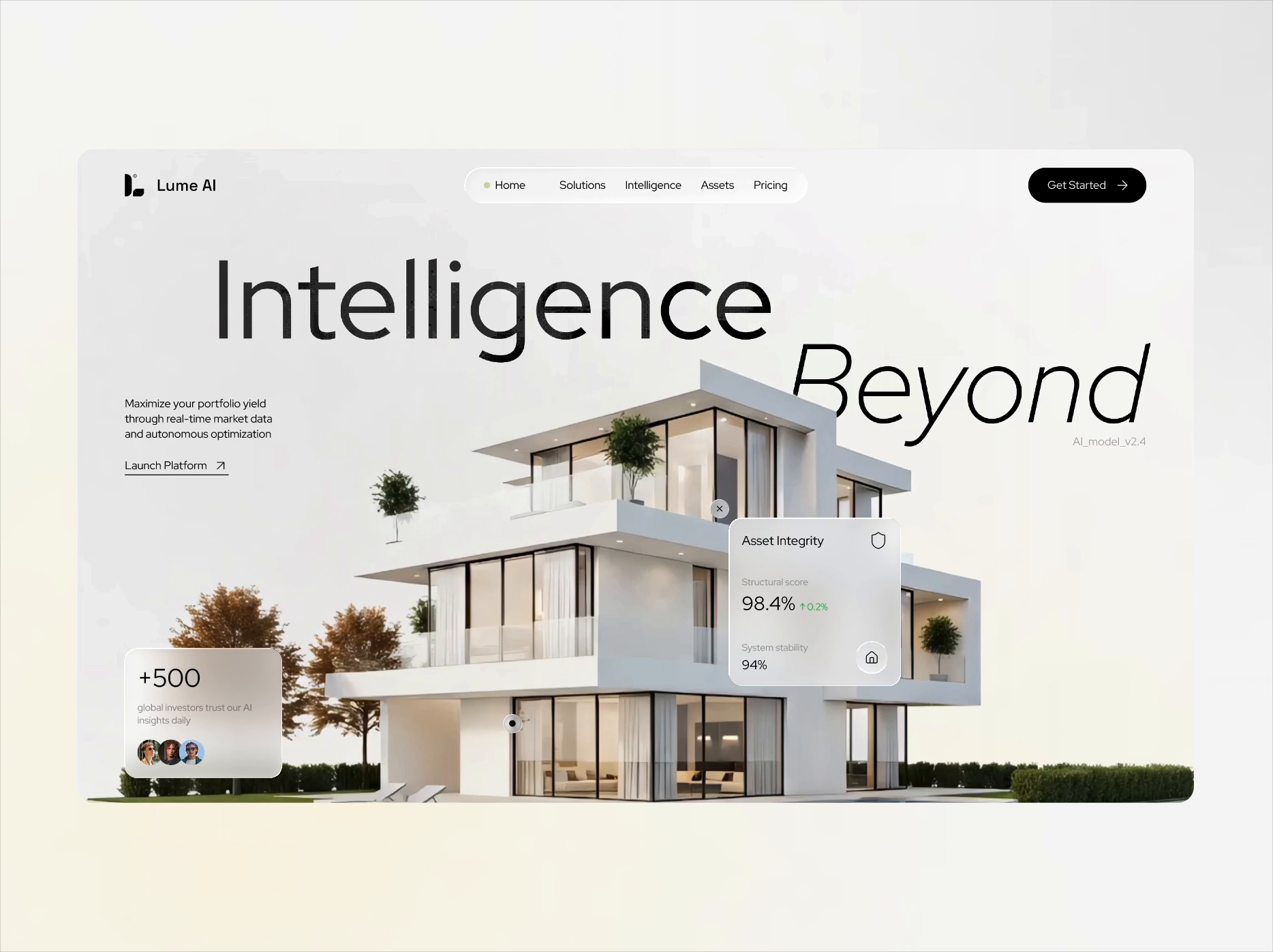Lume Ai - Property Management Platform Landing Page