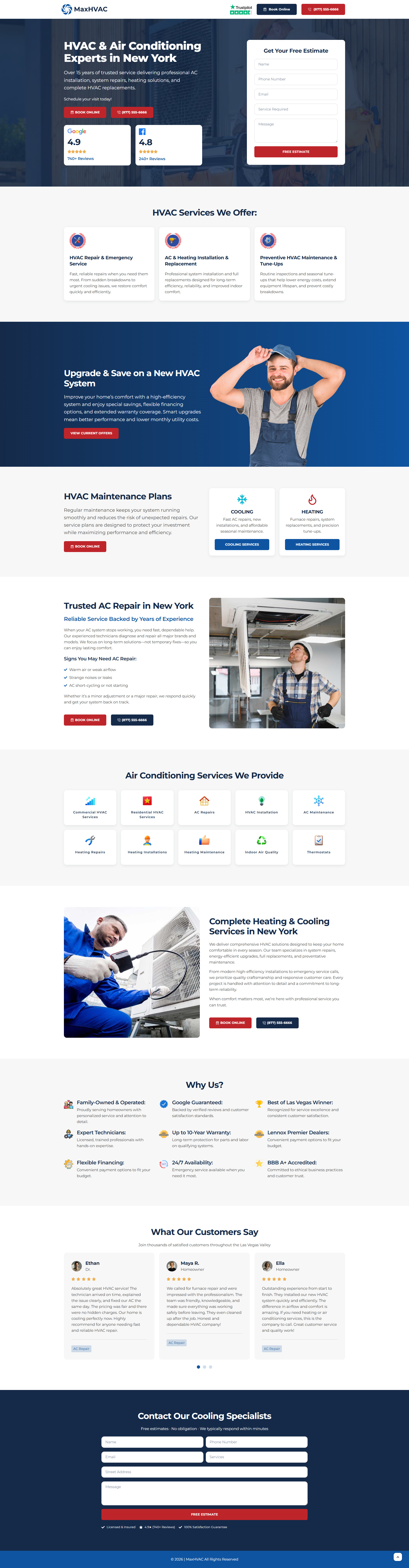 HVAC Services Landing Page air conditioning cooling heating home service home service website home services hvac hvac landing page hvac service hvac web design hvac website landing page landing page design lead generation service landing page ventilation web design website