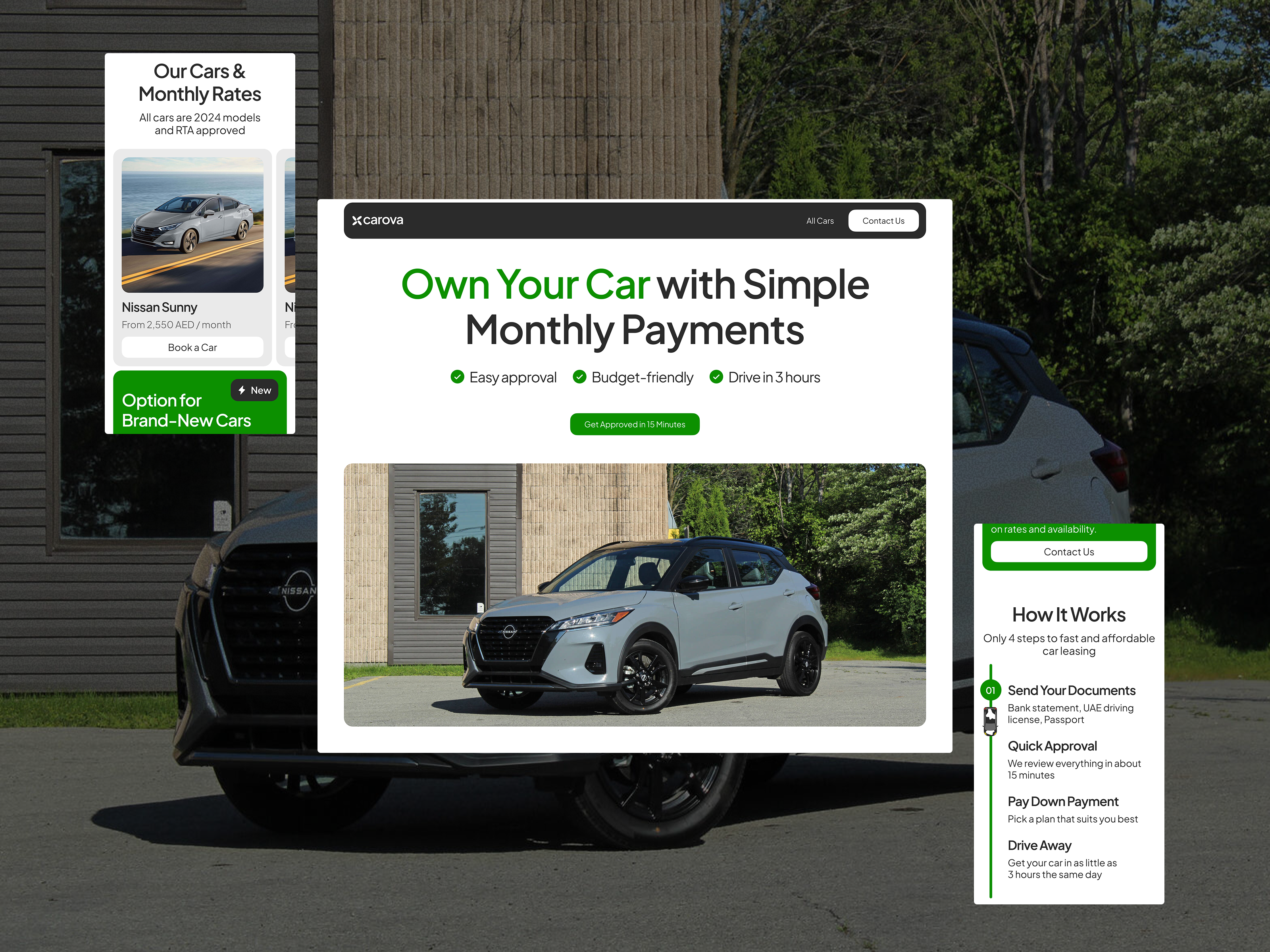 Website Design - Leasing platform automotive ux webdesign