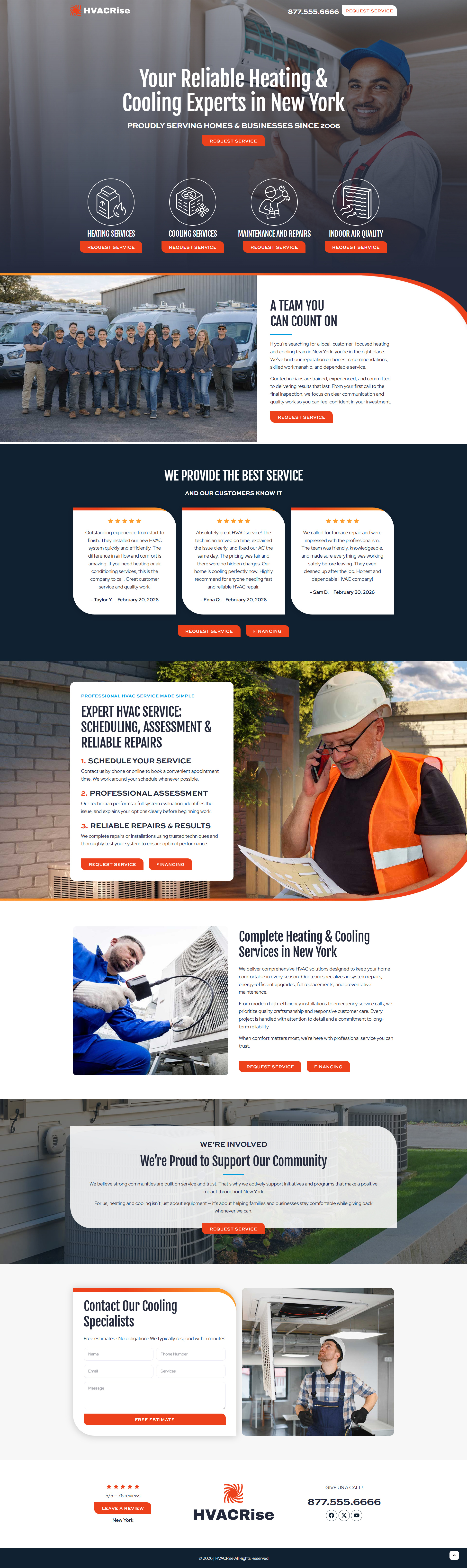 HVAC Landing Page for Lead Generation air conditioning cooling heating home service home service website home services hvac hvac landing page hvac service hvac web design hvac website landing page landing page design lead generation service landing page ventilation web design website