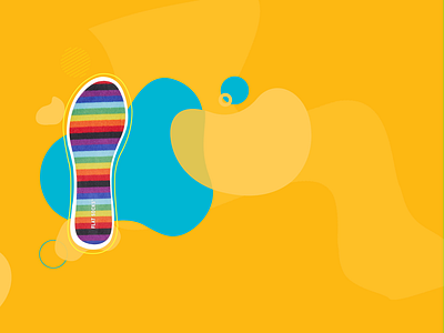 Flat Socks - Logo animation blob bright collage colorful design flat socks fun logo logo animation mixed media mograph motion graphics product video promo shoe sock socks type typography