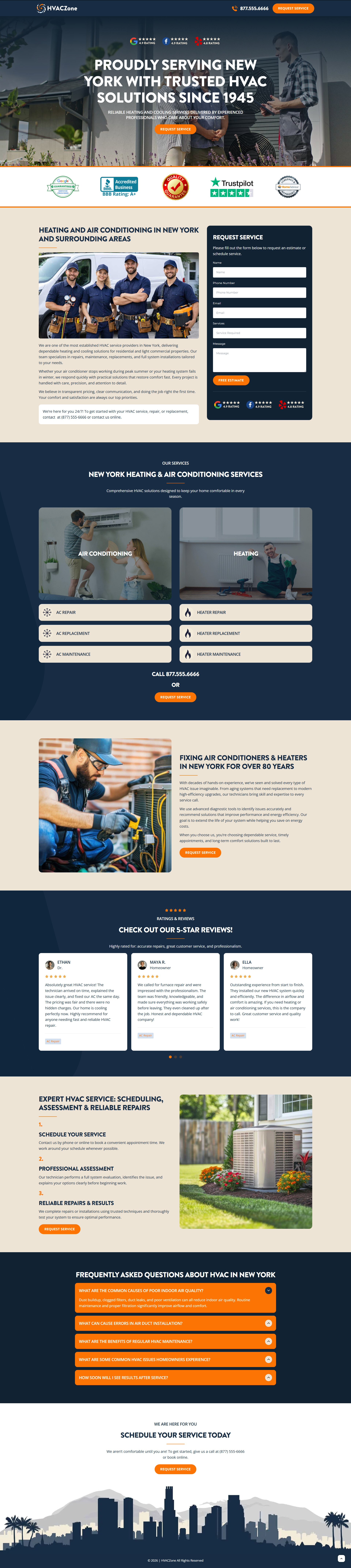 HVAC Services Landing Page air conditioning cooling heating home service home service website home services hvac hvac landing page hvac service hvac web design hvac website landing page landing page design lead generation service landing page ventilation web design website