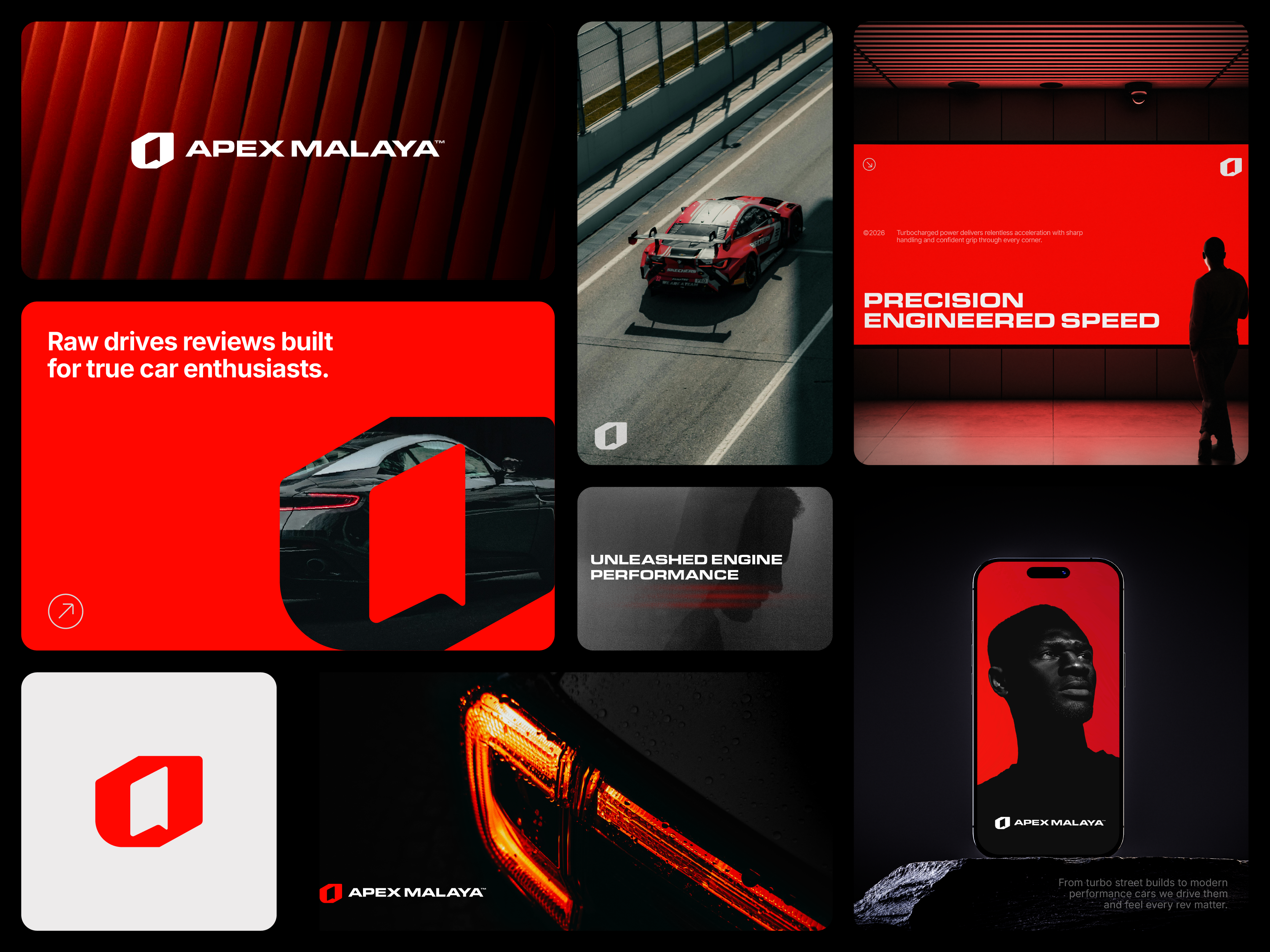 Apex Malaya™ — Visual Brand Identity for Racing Cars aesthetic branding cars f1 formula 1 graphic design letter design logo logo design modern motion nascar orange performance race racing red speed sports car visual identity