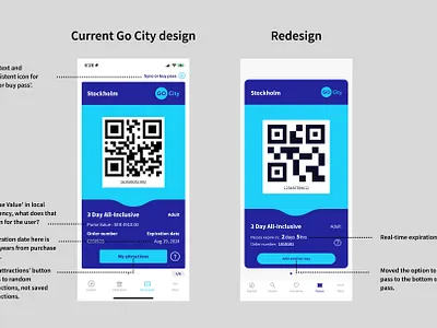 Go City App Redesign of Passes Case Study app design figma product design ui ux