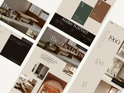 Atelier Kanso | Webdesign furnature interior design typography ui ux webdesign whitespace