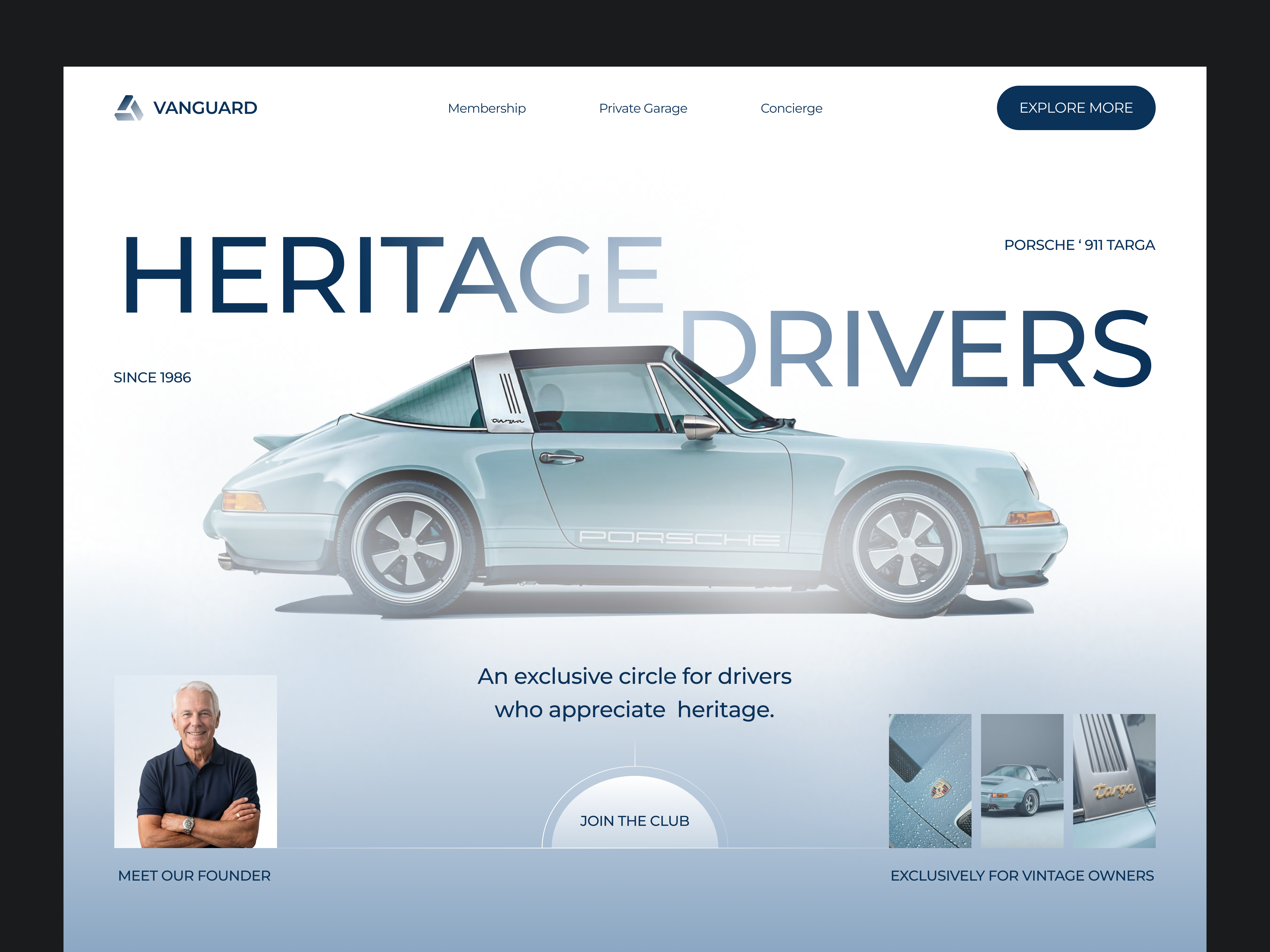 Vanguard — Vintage Car Members Club Website