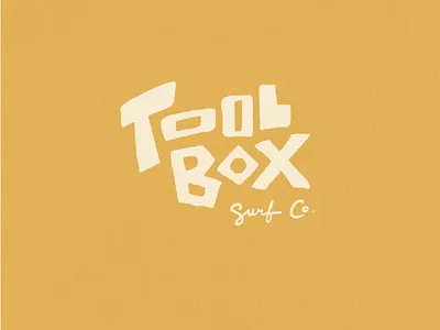 Logo for Toolbox Surf Co beach illustration illustrator logo logodesign obx procreate surf vibe virginia yellow