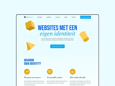 Own Identity - design agency website design clean minimal typograhy web webdesign
