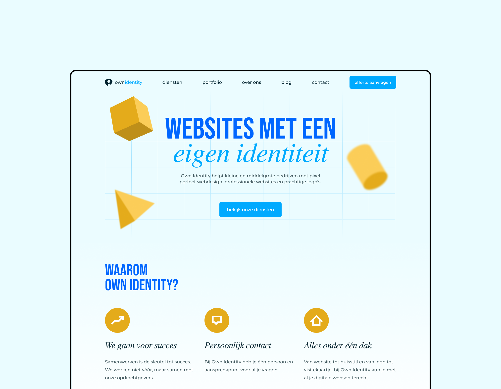 Own Identity - design agency website design