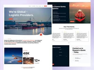 Logistic - business portfolio site design app design landing page logistic website logistic website design ui uiux uiux design uiuxdesign uiuxhero ux website design