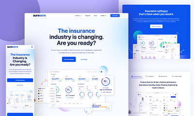 Insurance software website graphic design insurance insurance website landingpage uiux web web desing web page website