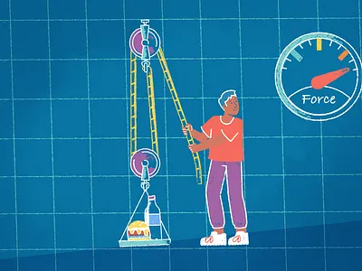 Design Squad blueprint chalk character force groove physics school student texture vector wheel