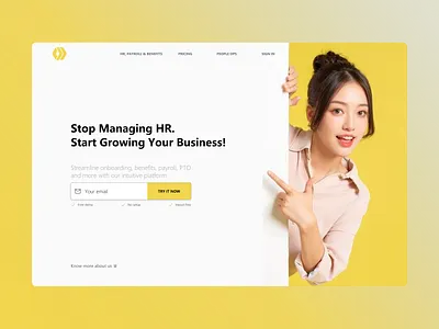 Landing Page for HR website dailyui landing landing page ui ux website