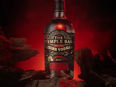 The Temple Bar - Irish Vodka branding design graphic design illustration ireland mystic pub timeless typography vintage vodka