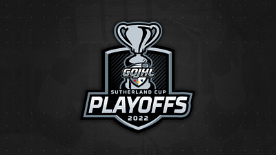 GOJHL Sutherland Cup Playoffs branding design gojhl hockey illustration logo