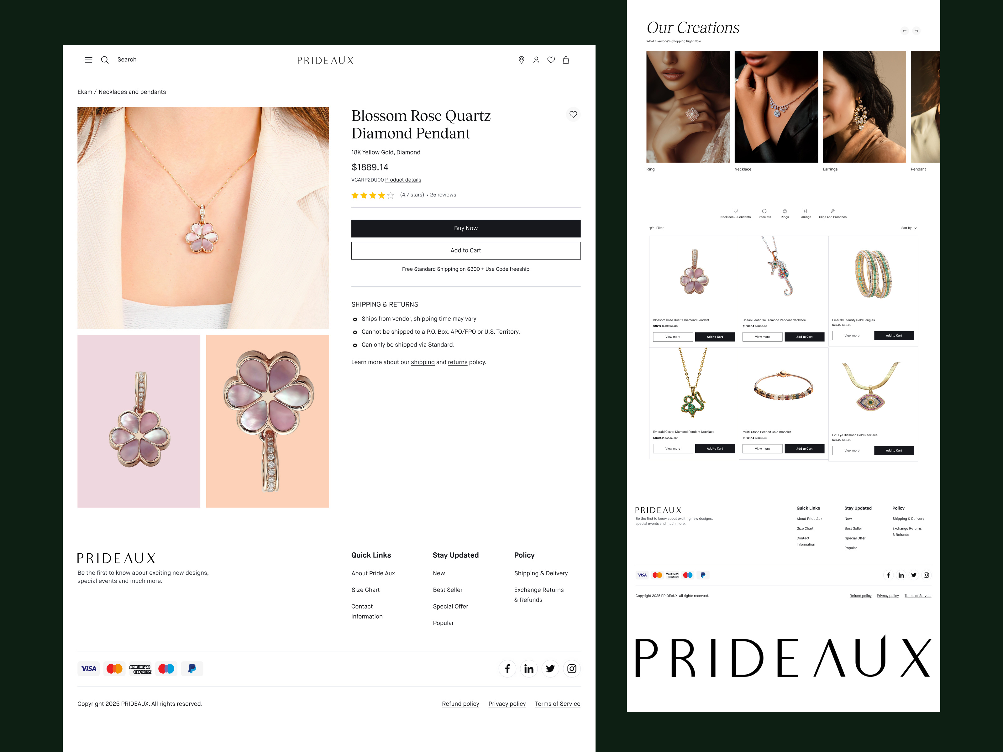 PRIDEAUX - Ecommerce Website UI/UX animation design graphic design ui uiux ux website
