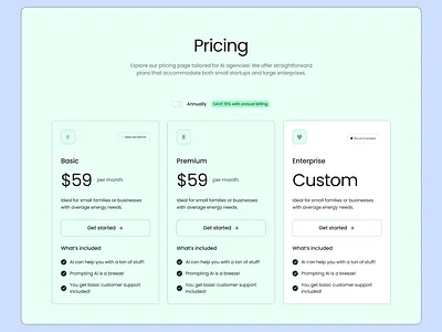 Pricing Sections - SaaS Platform branding design pricing pricing section s saas ui ui design uidesign uiux user experience user interface design userinterface