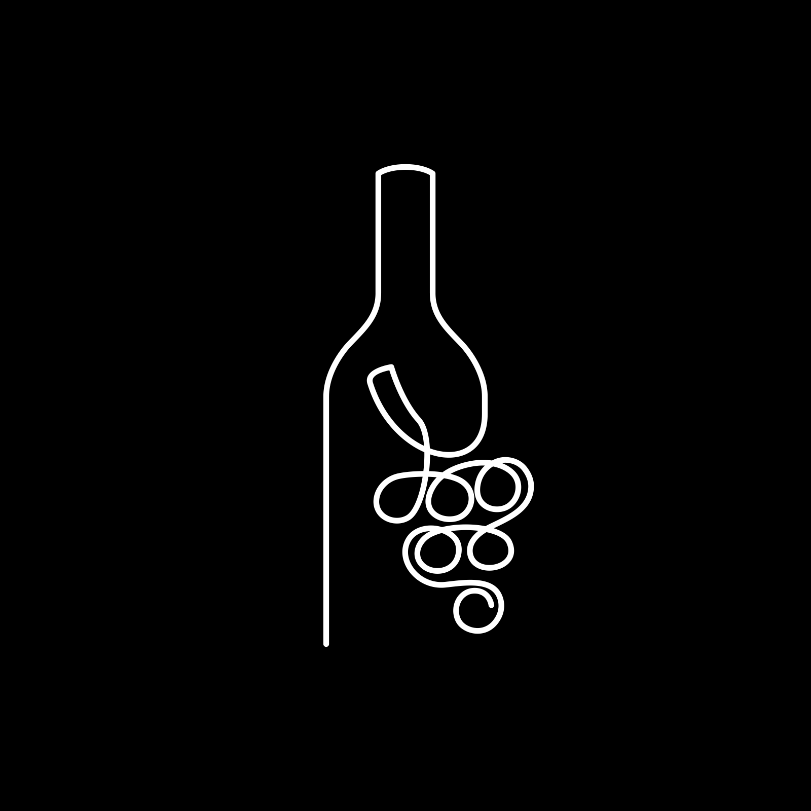 WINE BOTTLE design graphic design icon logo
