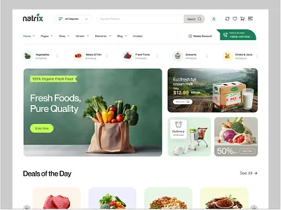 Grocery Website app branding ecommerce grocery grocery website landing page minimal online shop product super market website ui website