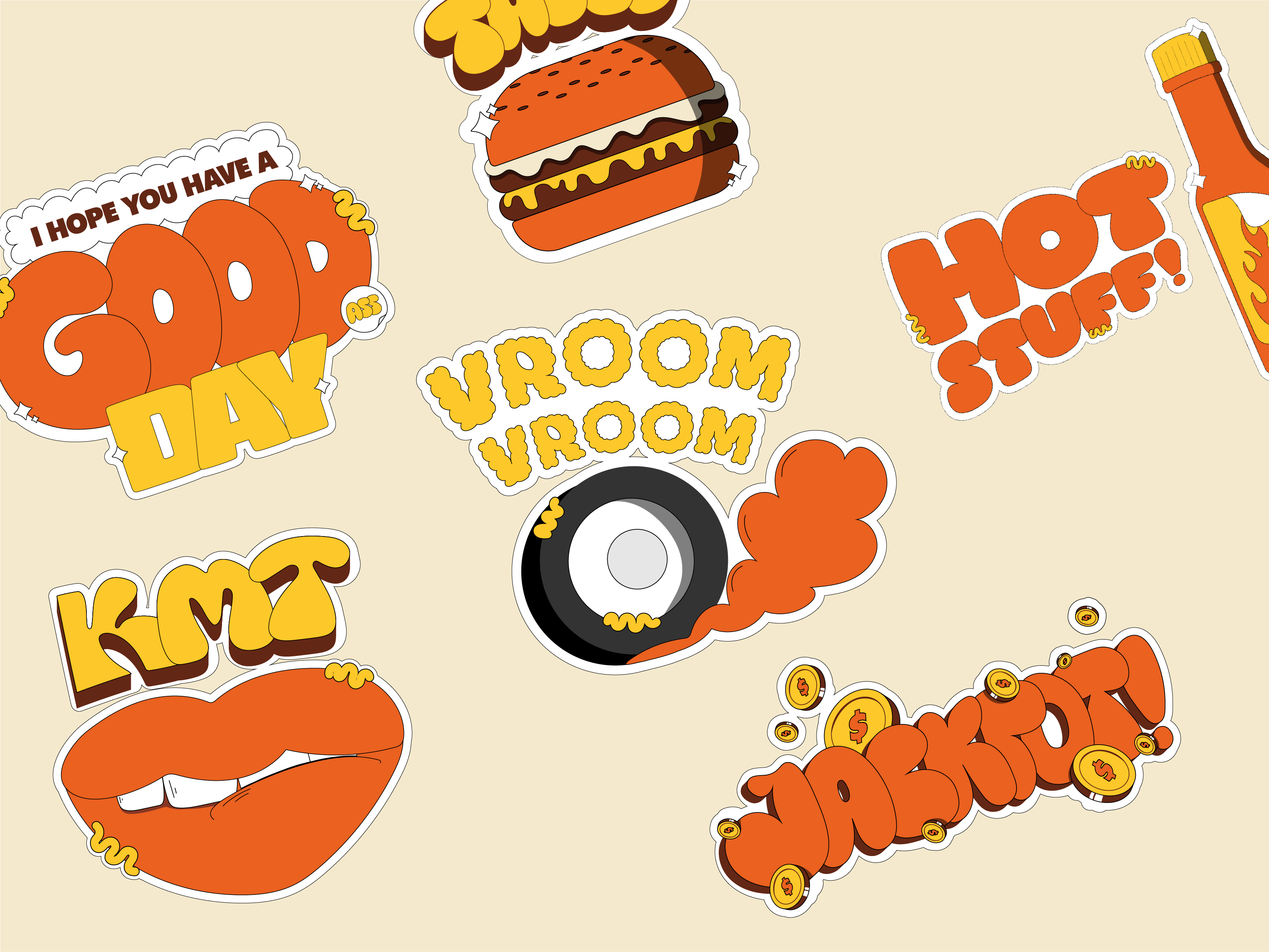 STICKER COLLECTION adobe illustrator design graphic design hand lettering illustration lettering lettering stickers sticker design sticker illustration stickers type design typography