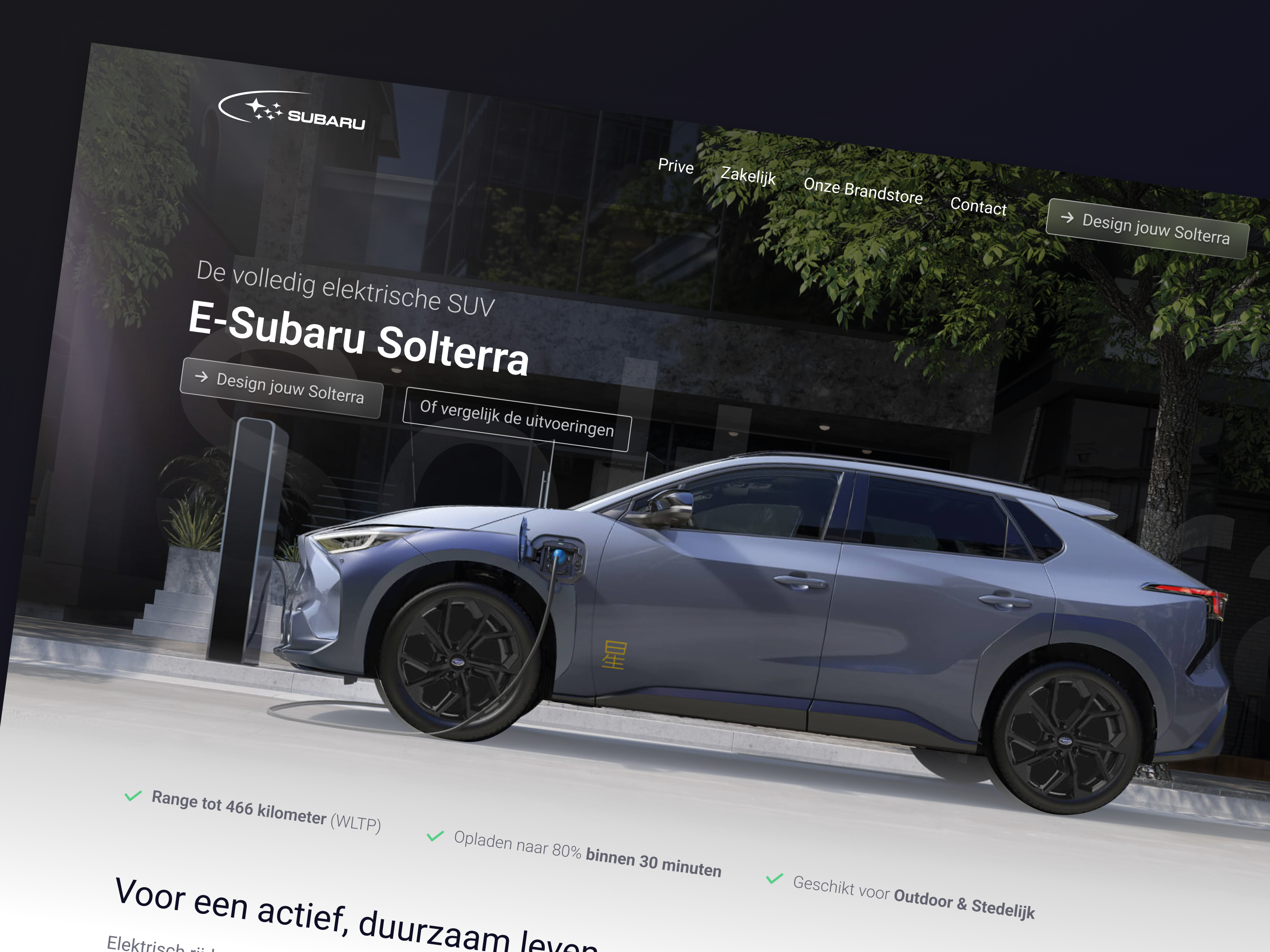 Subaru Solterra — Web Design for Europe's First Electric Subaru