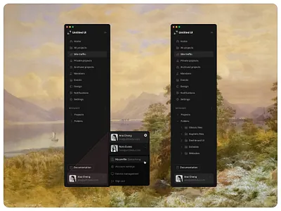 Nav menu — Untitled UI nav menu navigation product design side nav sidebar user interface
