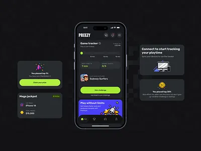 Preezy App: Challenge Flow & Rewards UI Design app app design design graphic design ios mobile mobile app ui ux web app design