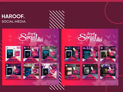 HAROOF SOCIAL MEDIA DESIGNS. branding designs hadeer abdelaziz logo marketing social media