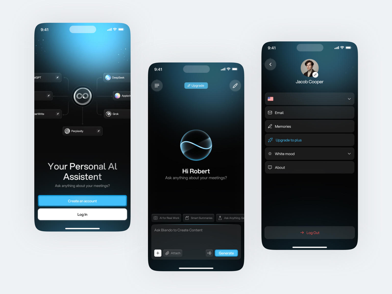 AI Assistant Mobile App Design ai animation appsdesigner figmauidesign mobileapp mobileappsdesign modernapps modernwebsite orbizenstudio uiux uiuxdesigner userinterface uxdesigner websitedesigner