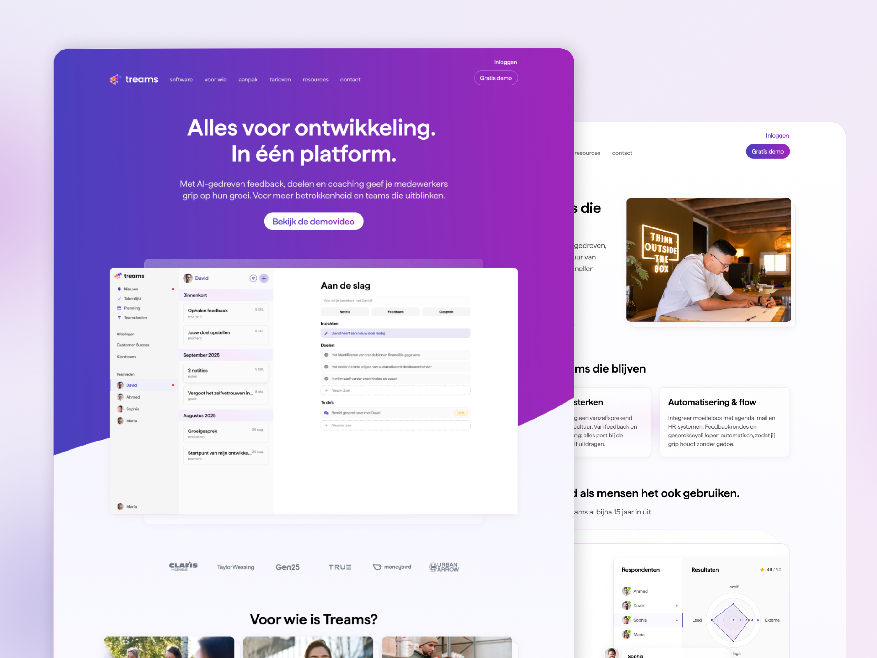 Treams — Website Design for an AI-Powered HR Platform
