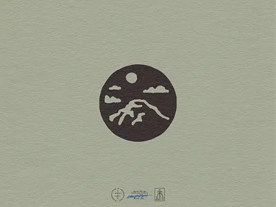 Mauna Hideaway Pictorial Mark badge brand design brand identity branding branding design circular emblem hand drawn hotel identity design illustration island logo logo design minimal resort spa vintage visual identity volcano