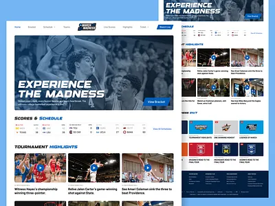 March Madness Landing Page – Sports Streaming Experience 🏀 basketball basketball landing page basketball streaming sport sport landing page ui ui design uidesign web design webdesign