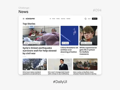 News - Challenge Daily UI #094 094 daily ui dailyui094 news product design ui uiux ux web design