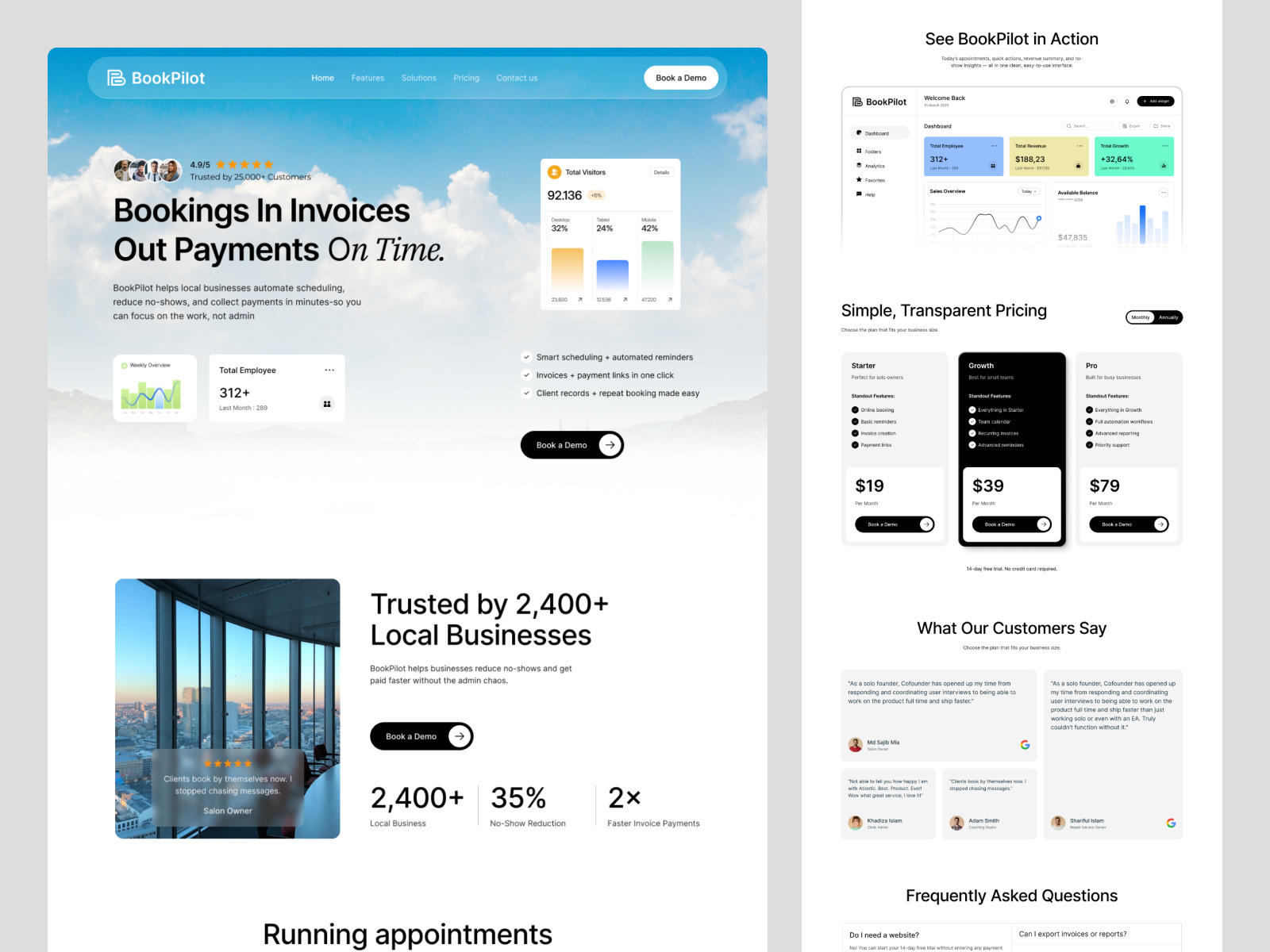Example of Saa S Website UI/UX Design In Figma