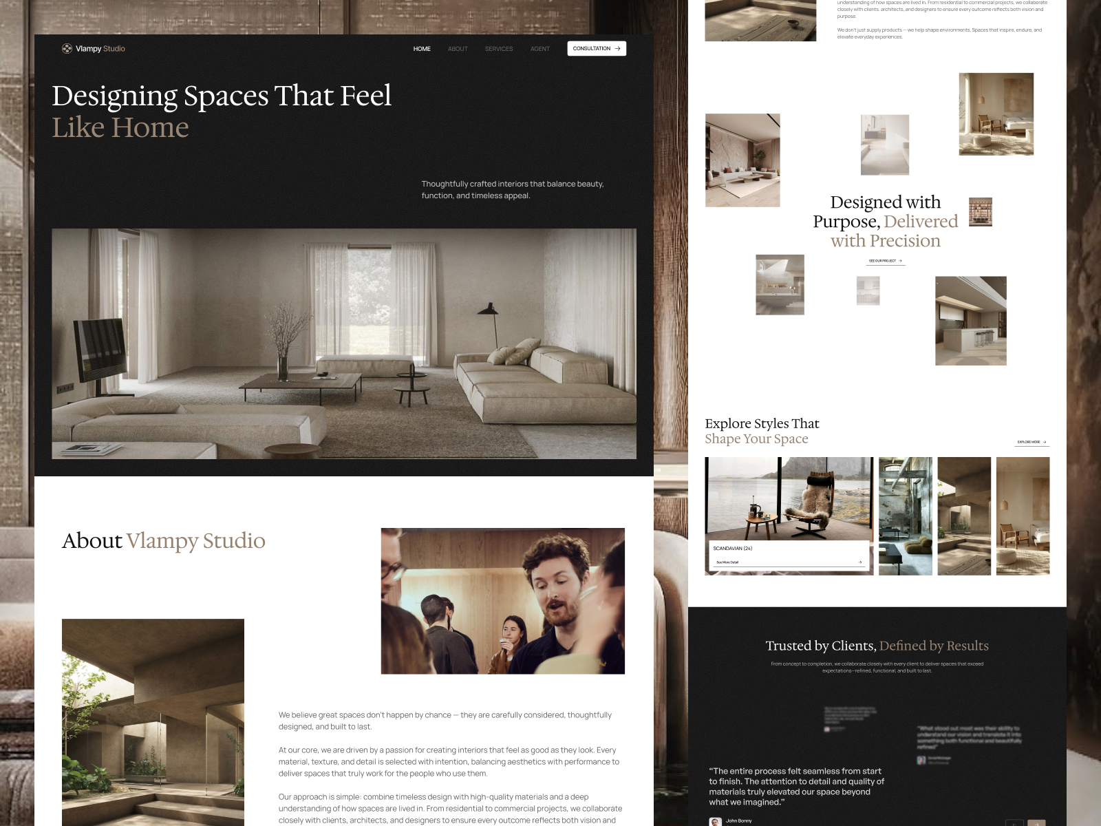 Interior Site Agency clean cool design interior interior agency logo looks clean negative space site standout studio ui uiux ux web website