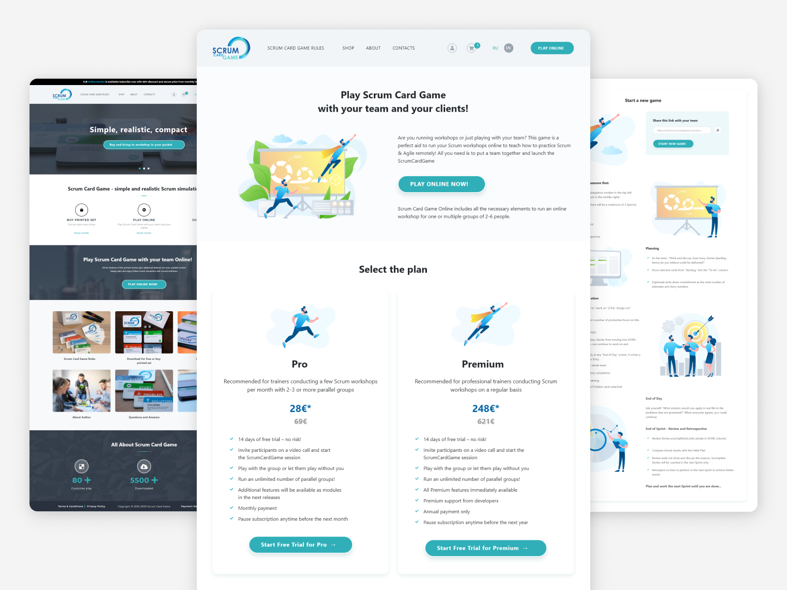 ScrumCardGame Website design adobexd agile scrum ui web design webapplication webdesign website website design