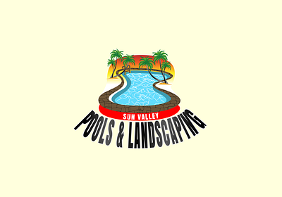 Pools & landscaping logo 3d 3d logo animation branding design graphic design icon illustration logo logodesign minimalist logo motion graphics pools landscaping ui vector