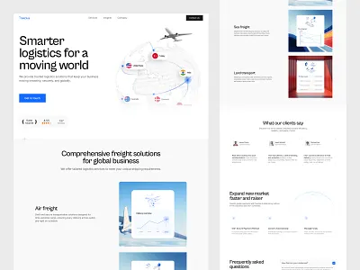 Transportation & Logistics Website Design design interface product service startup ui ux web website