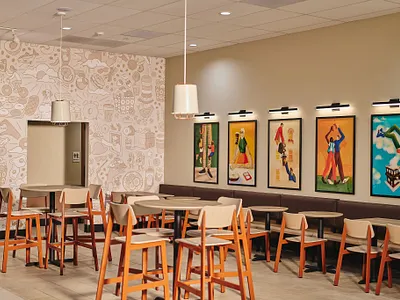Einstein Bros Bagels Interior Artwork Package art artwork artwork package breakfast einstein bros bagels einsteins fast casual gallery artwork hanging artwork illustration illustrations illustrator interior artwork interior artwork packaging morning vicarel