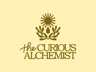 THE CURIOUS ALCHEMIST LOGO brand identity brand identity design branding fragrance graphic design logo logo design modern modern logo natural nature organic organic logo perfume