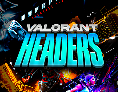 VALORANT HEADERS graphic design headers valorant
