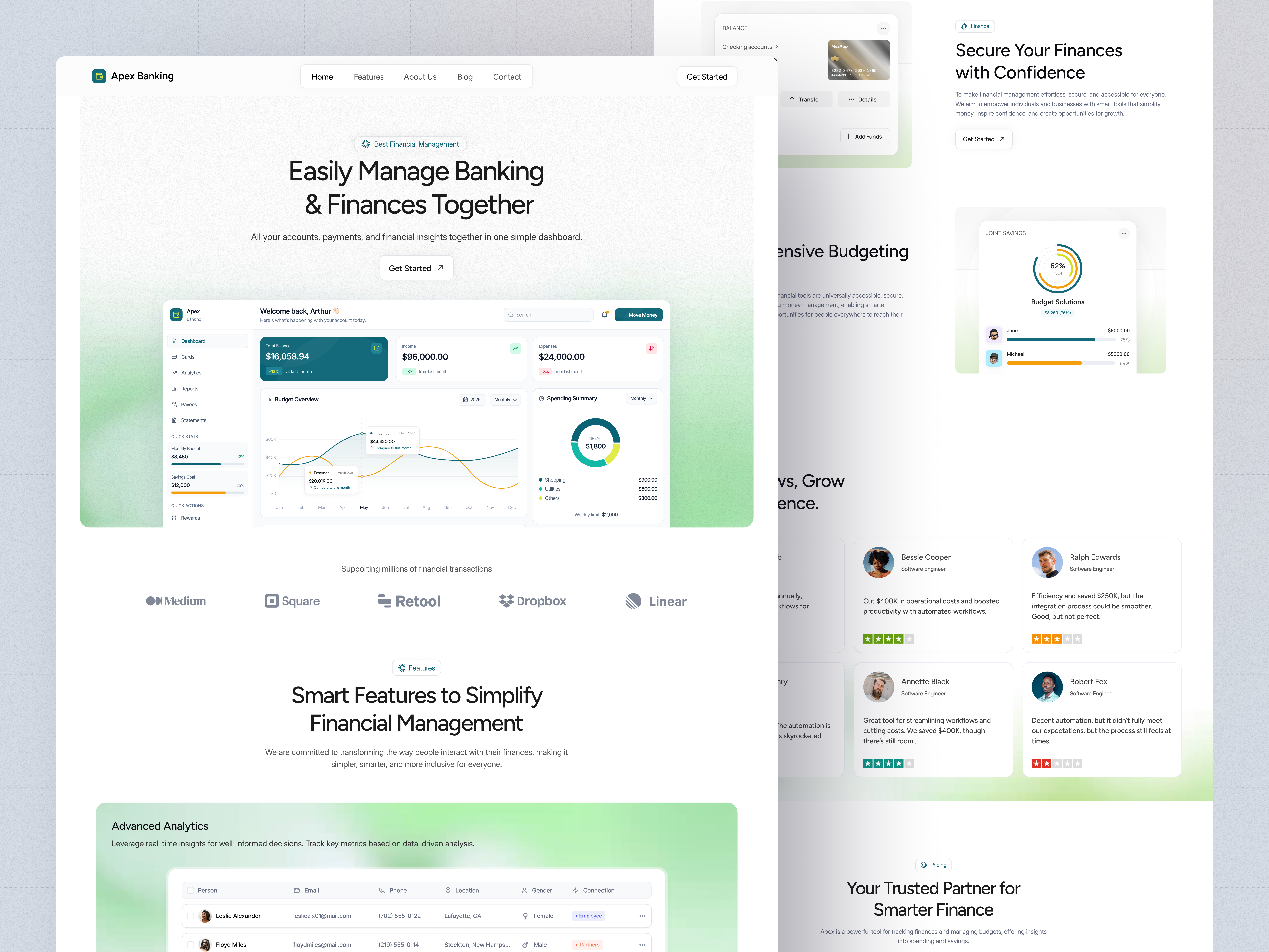 Apex Finance Website 2026 b2cdesign bankingwebsite conversiondesign design fintechwebsite homepage homepage design landing page landingpagedesign personalfinance saaswebsite wealthtech webdesign website webuidesign