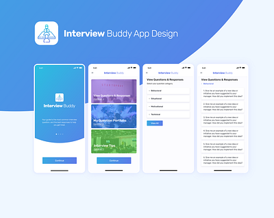 Interview Buddy App Design app branding design graphic design icon interview buddy app design logo splash ui ux vector