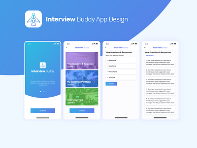 Interview Buddy App Design app branding design graphic design icon interview buddy app design logo splash ui ux vector